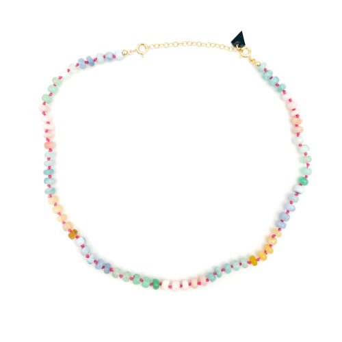 Collier Candies opale multicolore/rose