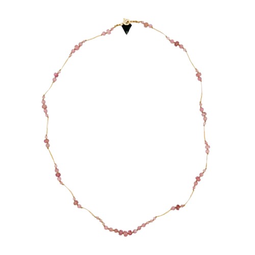 Collier section Tourmaline rose