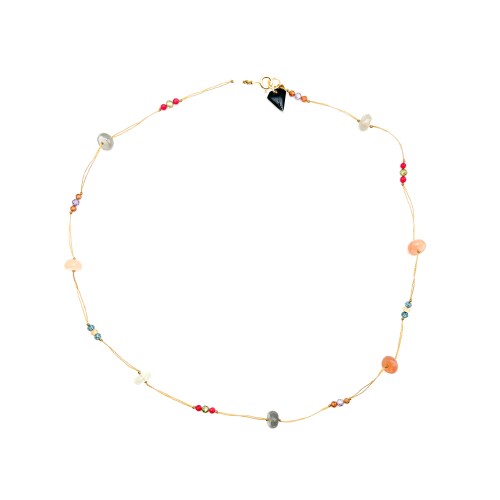 JELLIES NECKLACE IN MULTICOLORED MOONSTONE