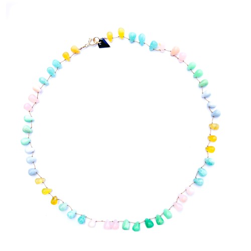 Collier Goutte en Opale Multicolore