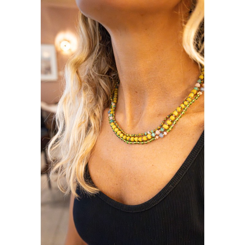 COLLIER_CANDIES_EN_PERLES_AFRICAINES_JAUNE_4